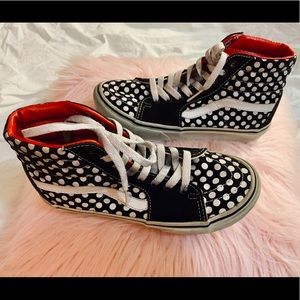 Retro Vans Sk8-Hi hightops polka dot size W 6.5